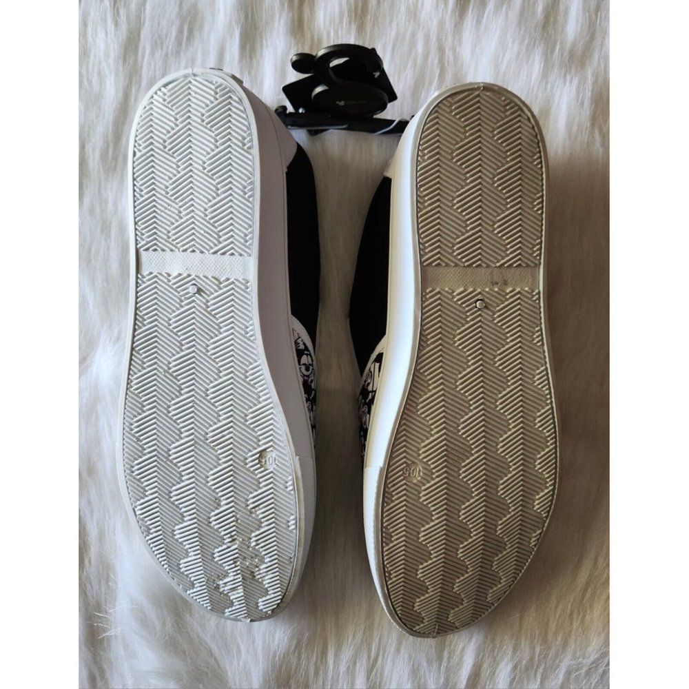 Disney Mickey Mouse Black White Slip On Sneakers Shoes 151473 Mens 10.5 NWT - Picture 9 of 9